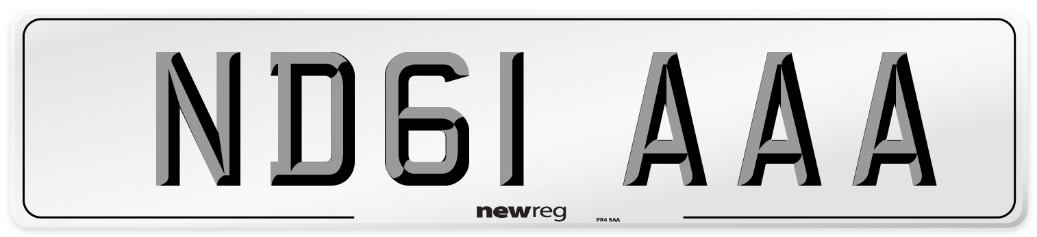 ND61 AAA Number Plate from New Reg